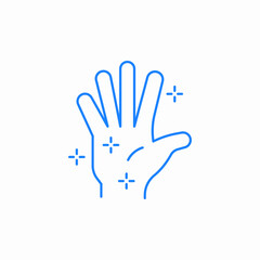 Obraz premium hand sparkle clean icon sign vector