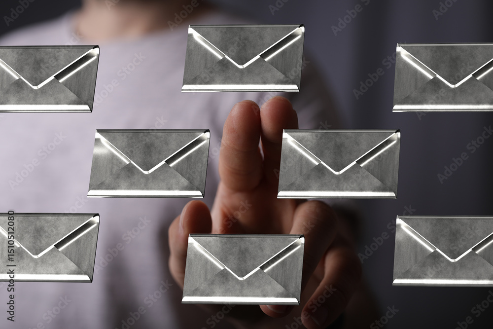 Leinwandbilder Efficiently handle numerous emails. Streamline your inbox with our tips and tools.