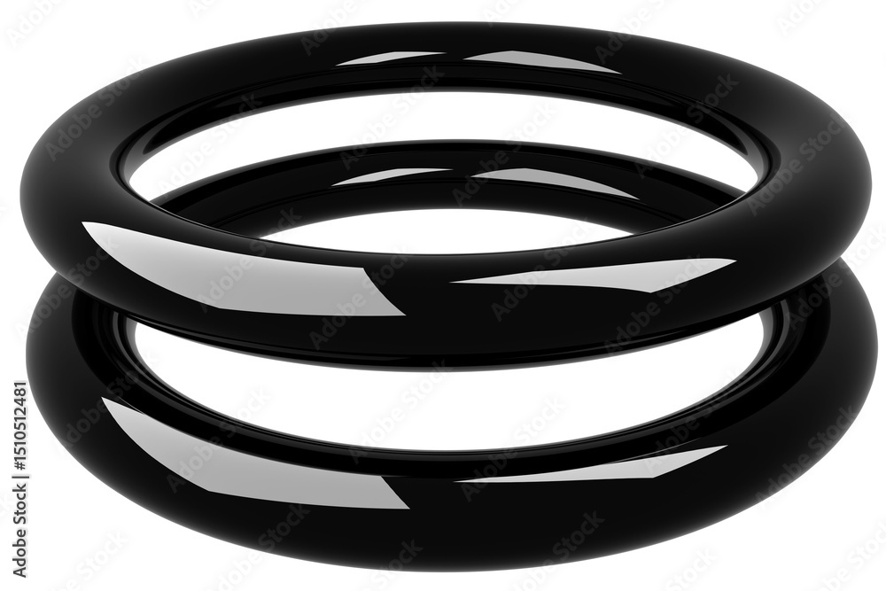 Poster 3d shiny abstract shape object, 3d rendering glossy steel, sleek shape design element, futuristic, s