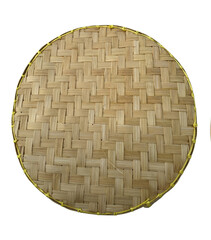 natural bamboo woven round object