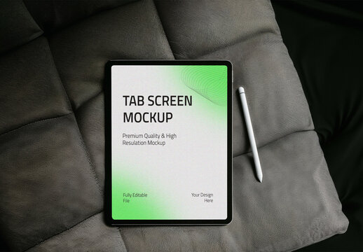Tab Screen Mockup Template