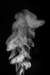 steam, smoke, gas isolated on a black background. graphic resource for montage, overlay or texture,...