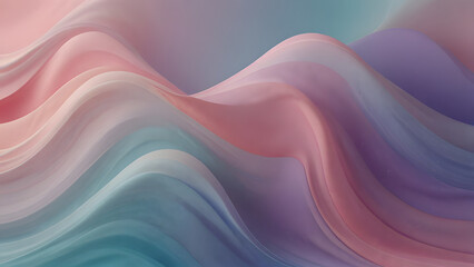 Obraz premium Abstract Pastel Waves with Soft Light and Subtle Color Transitions for Backgrounds