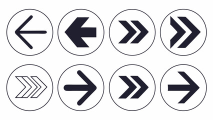Vector Arrow Elements Designed for Navigation and Flow