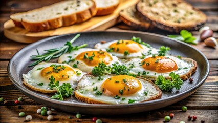Sunny Side Up Eggs Breakfast Plate - Delicious Homemade Recipe Photography