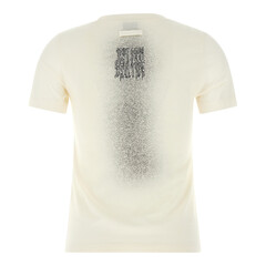 White blank cotton casual t-shirt, front view, isolated on white