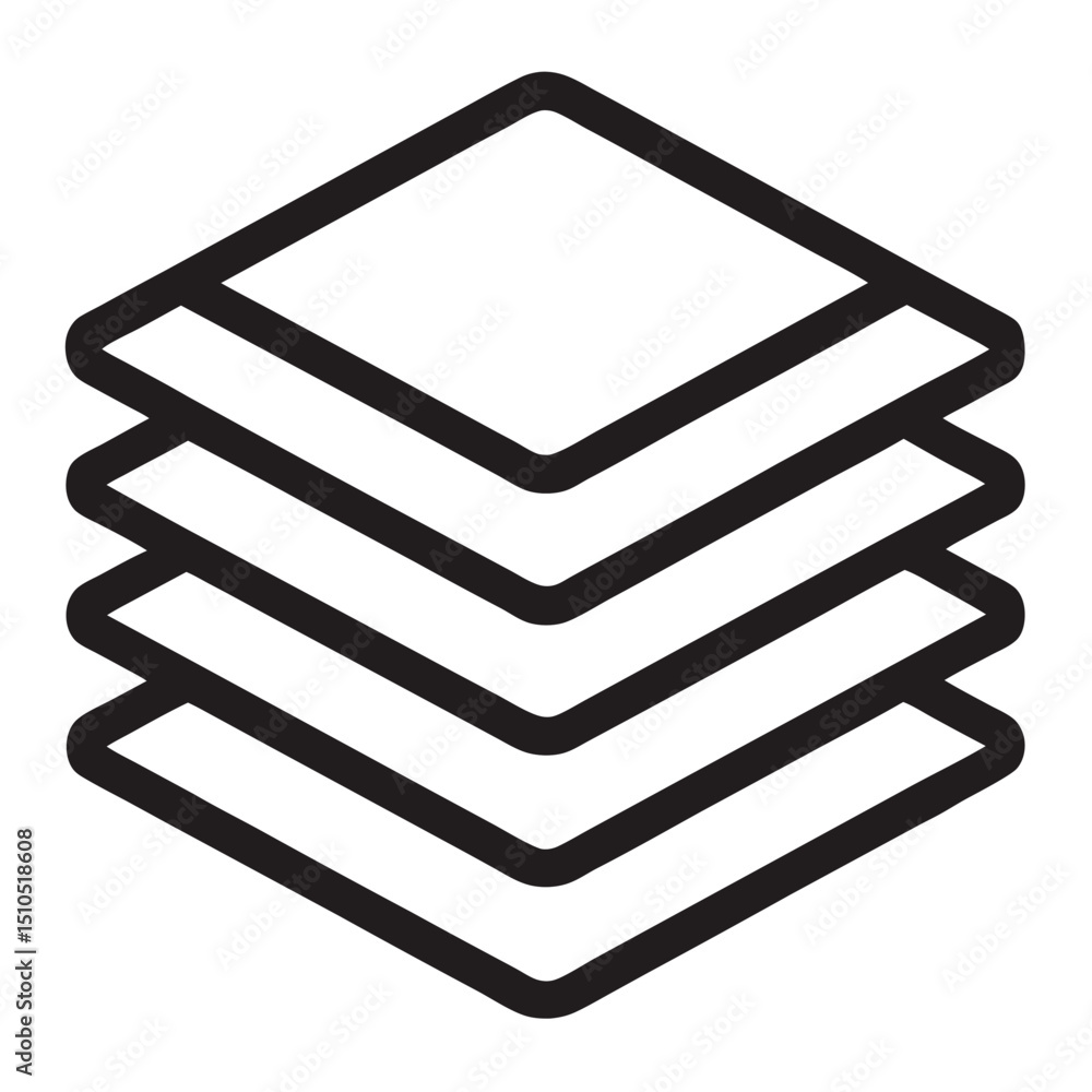 Poster stacked layers abstract geometric design element