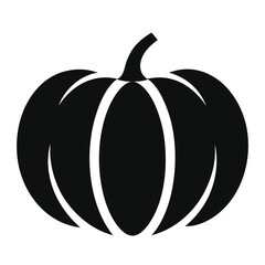 pumpkin silhouette icon on white background