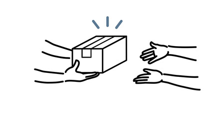 荷物の受け取り、お渡し