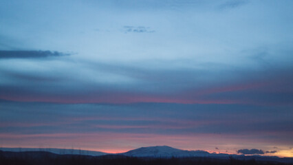 Fototapeta premium sunset in the mountains