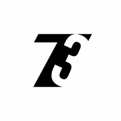 Simple elegant number seventy three logo design.