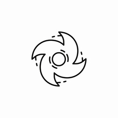 cyclone wheather icon sign vector