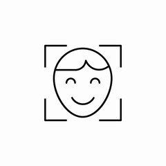 face recognition icon sign vector