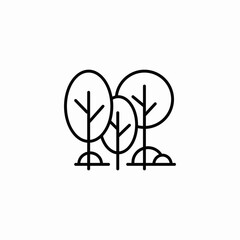 forest landscape icon sign vector
