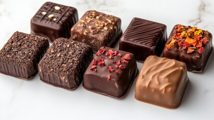 Сhocolate candy on white background.