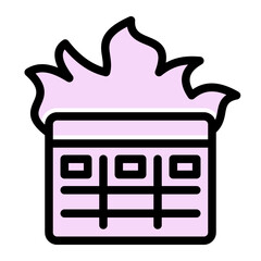 Urgent Deadline Icon - Glyph Color Lineal Style for Time-Sensitive Tasks. (Glyph Color Lineal Style)