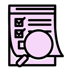 Market Research Icon - Glyph Color Lineal Style for Data Analysis. (Glyph Color Lineal Style)
