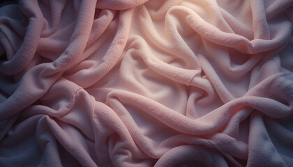 Soft Pink Draped Fabric Texture Background Subtle Light and Shadow Effects on Delicate Plush Material