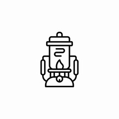 kerosene lamp icon sign vector