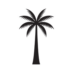 Minimalist Palm Tree Silhouette Vector Art