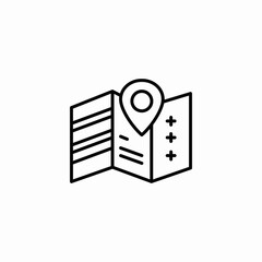 map location icon sign vector