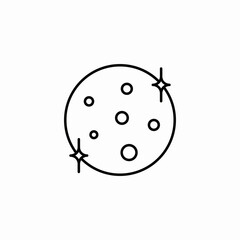 moon full icon sign vector