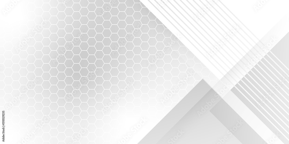 Poster abstract white and grey triangle overlay texture background. abstract background geometry shine and 