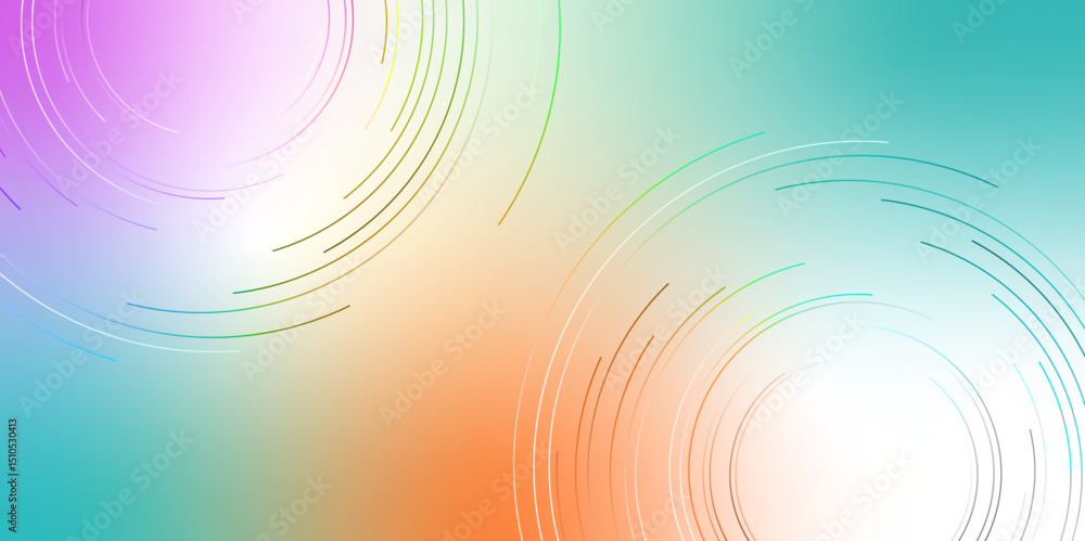 Poster abstract background with circular lines, technology futuristic template. modern shiny circle lines p
