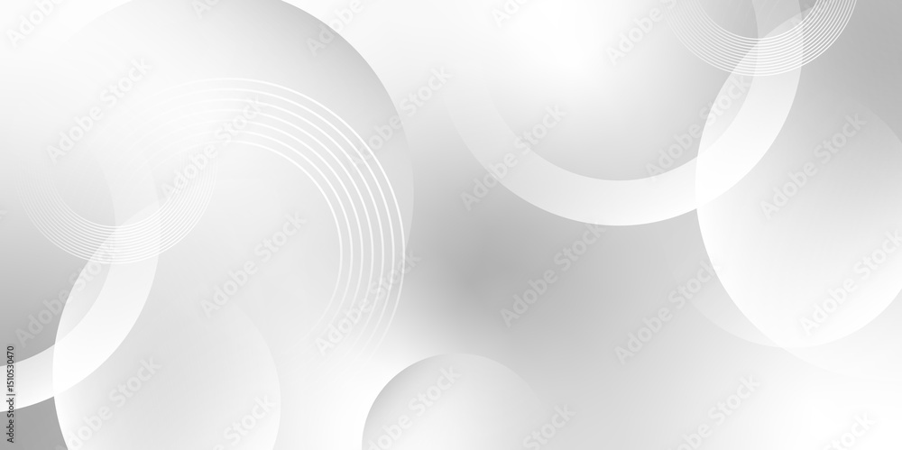 Poster abstract background with circle white abstract geometric background with layered circular line patte