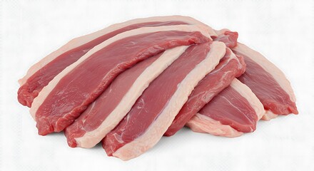Obraz premium raw meat on a white background