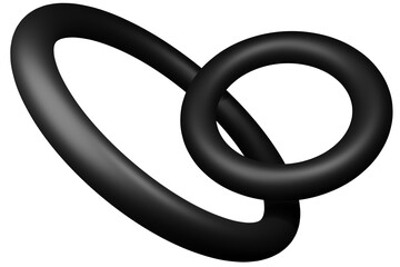 3D Mat Abstract Shape Object, 3d rendering black steel, sleek shape design element, futuristic, shiny design