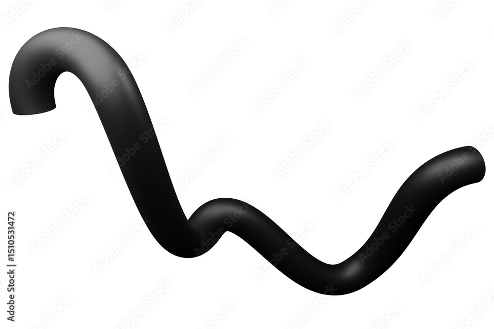 Poster 3d mat abstract shape object, 3d rendering black steel, sleek shape design element, futuristic, shin