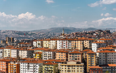 Obraz premium Cityscape of Ankara with Residential and Modern Buildings