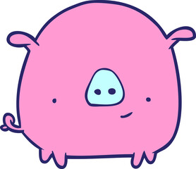 cartoon happy pig