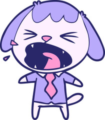 cute cartoon dog barking