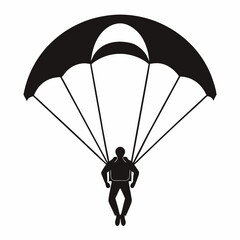 silhouette of a parachute