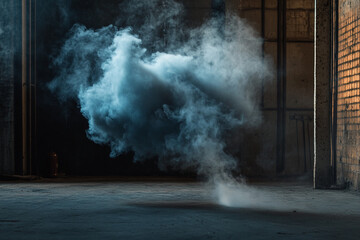 Cinematic product hero shot with dramatic smoke