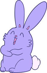 cartoon laughing bunny rabbit