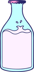 cartoon milk bottle