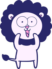 happy cartoon lion