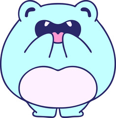 cartoon of a happy laughing frog