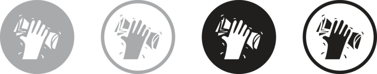 graduates hold a diploma of graduation in their hands and raise it up. Illustration modern in flat style