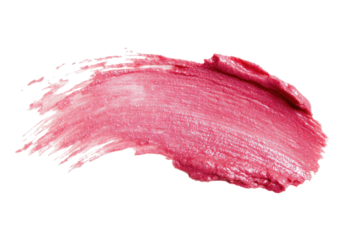 Close-up of a smear of pink lipstick