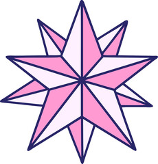iconic tattoo style image of a star