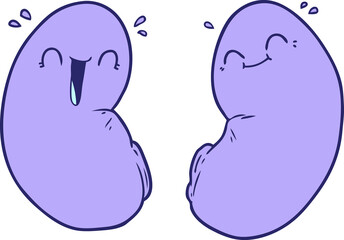 cartoon happy kidneys