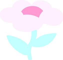 cartoon flower growing