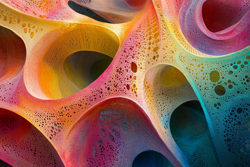 Color flow fractal pattern with hypnotic detail
