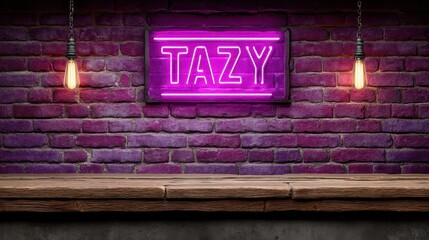 Bar scene with neon sign
