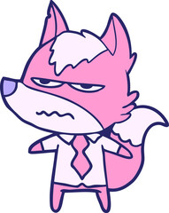 cartoon annoyed wolf