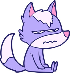 cartoon annoyed wolf